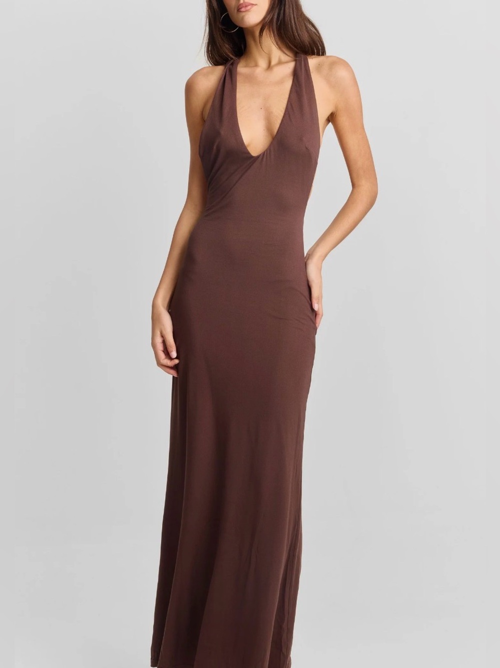 Julia Maxi Dress Brown NWT